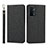 Leather Case Stands Flip Cover Holder D01T for Oppo A93 5G Black