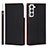 Leather Case Stands Flip Cover Holder D01T for Samsung Galaxy S22 Plus 5G