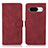Leather Case Stands Flip Cover Holder D01Y for Google Pixel 8a 5G Red