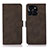 Leather Case Stands Flip Cover Holder D01Y for Huawei Honor X8b Brown