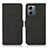 Leather Case Stands Flip Cover Holder D01Y for Motorola Moto G14 Black