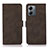 Leather Case Stands Flip Cover Holder D01Y for Motorola Moto G14 Brown