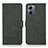 Leather Case Stands Flip Cover Holder D01Y for Motorola Moto G14 Green