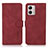 Leather Case Stands Flip Cover Holder D01Y for Motorola Moto G53j 5G Red