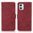 Leather Case Stands Flip Cover Holder D01Y for Motorola Moto G73 5G Red