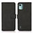 Leather Case Stands Flip Cover Holder D01Y for Nokia C12 Black