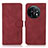 Leather Case Stands Flip Cover Holder D01Y for OnePlus 11 5G Red