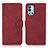 Leather Case Stands Flip Cover Holder D01Y for OnePlus 9R 5G Red