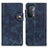 Leather Case Stands Flip Cover Holder D01Y for OnePlus Nord N200 5G Blue