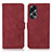 Leather Case Stands Flip Cover Holder D01Y for Oppo A58 4G Red