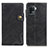 Leather Case Stands Flip Cover Holder D01Y for Oppo F19 Pro Black