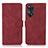 Leather Case Stands Flip Cover Holder D01Y for Oppo Reno8 T 4G Red