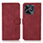 Leather Case Stands Flip Cover Holder D01Y for Realme C53 India Red