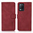 Leather Case Stands Flip Cover Holder D01Y for Realme Q3i 5G Red