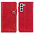 Leather Case Stands Flip Cover Holder D01Y for Samsung Galaxy S21 5G Red