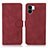 Leather Case Stands Flip Cover Holder D01Y for Xiaomi Poco C51 Red