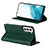 Leather Case Stands Flip Cover Holder D02T for Samsung Galaxy S21 FE 5G Green