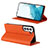 Leather Case Stands Flip Cover Holder D02T for Samsung Galaxy S21 FE 5G Orange