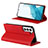 Leather Case Stands Flip Cover Holder D02T for Samsung Galaxy S23 Plus 5G Red