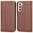 Leather Case Stands Flip Cover Holder D03T for Samsung Galaxy S21 5G