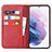 Leather Case Stands Flip Cover Holder D03T for Samsung Galaxy S21 Plus 5G