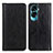 Leather Case Stands Flip Cover Holder D03Y for Huawei Honor 90 Lite 5G Black