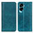 Leather Case Stands Flip Cover Holder D03Y for Huawei Honor 90 Lite 5G Green