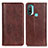 Leather Case Stands Flip Cover Holder D03Y for Motorola Moto E20