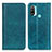 Leather Case Stands Flip Cover Holder D03Y for Motorola Moto E40 Green