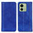 Leather Case Stands Flip Cover Holder D03Y for Motorola Moto Edge (2023) 5G Blue