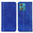 Leather Case Stands Flip Cover Holder D03Y for Motorola Moto Edge 40 Neo 5G Blue