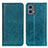 Leather Case Stands Flip Cover Holder D03Y for Motorola Moto G 5G (2023) Green