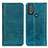 Leather Case Stands Flip Cover Holder D03Y for Motorola Moto G Play Gen 2 Green