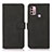 Leather Case Stands Flip Cover Holder D03Y for Motorola Moto G10 Black