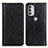 Leather Case Stands Flip Cover Holder D03Y for Motorola Moto G51 5G