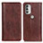 Leather Case Stands Flip Cover Holder D03Y for Motorola Moto G51 5G