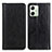 Leather Case Stands Flip Cover Holder D03Y for Motorola Moto G54 5G Black