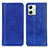 Leather Case Stands Flip Cover Holder D03Y for Motorola Moto G54 5G Blue