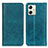 Leather Case Stands Flip Cover Holder D03Y for Motorola Moto G54 5G Green