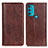 Leather Case Stands Flip Cover Holder D03Y for Motorola Moto G71 5G