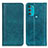 Leather Case Stands Flip Cover Holder D03Y for Motorola Moto G71 5G Green