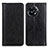 Leather Case Stands Flip Cover Holder D03Y for OnePlus Ace 2 5G Black