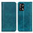 Leather Case Stands Flip Cover Holder D03Y for Oppo A74 4G Green