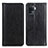 Leather Case Stands Flip Cover Holder D03Y for Oppo F19 Pro Black