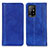 Leather Case Stands Flip Cover Holder D03Y for Oppo Reno5 Z 5G Blue
