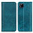 Leather Case Stands Flip Cover Holder D03Y for Realme C20 Green