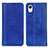 Leather Case Stands Flip Cover Holder D03Y for Samsung Galaxy A23 5G SC-56C Blue