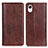 Leather Case Stands Flip Cover Holder D03Y for Samsung Galaxy A23 5G SC-56C Brown