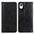Leather Case Stands Flip Cover Holder D03Y for Samsung Galaxy A23e 5G Black