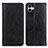 Leather Case Stands Flip Cover Holder D03Y for Samsung Galaxy M04 Black